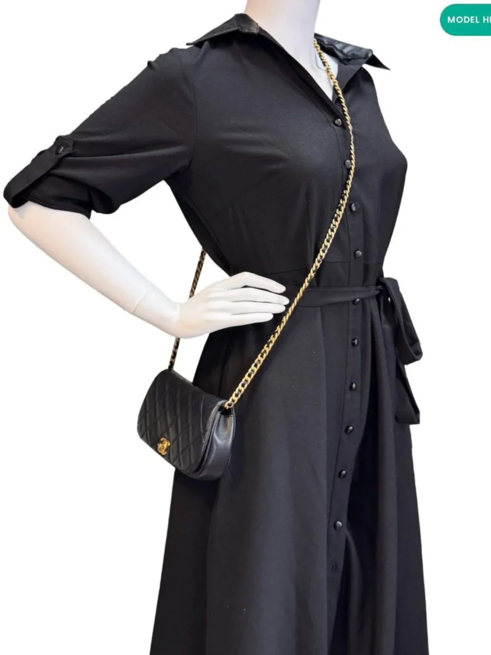 Chanel  Coco Mail Quilted Calfskin Leather Clutch With Chain Black